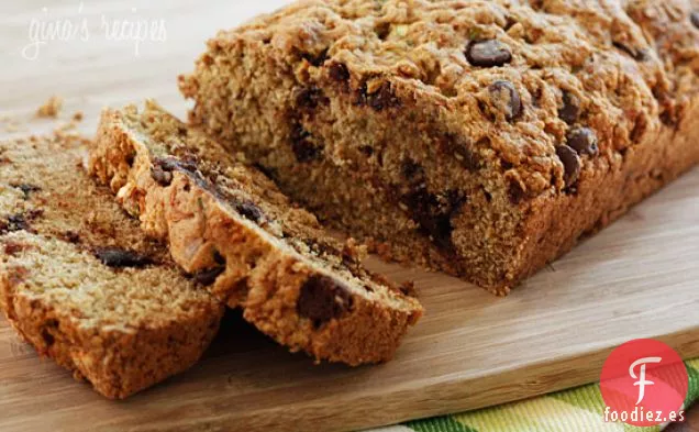 Pan de Calabacín con Chispas de Chocolate Bajas en grasa