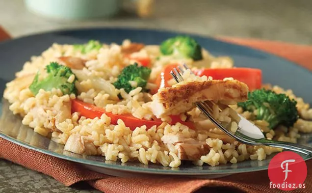 Cena Salteada de Pollo y Arroz de 20 Minutos