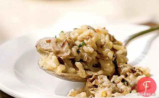 Cazuela de Ostras y Arroz Salvaje