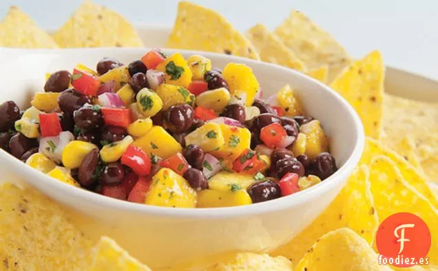 Salsa de Frijoles Negros y Mango