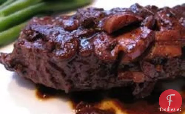 Bistec de Hierro Plano Fácil en Salsa de Vino