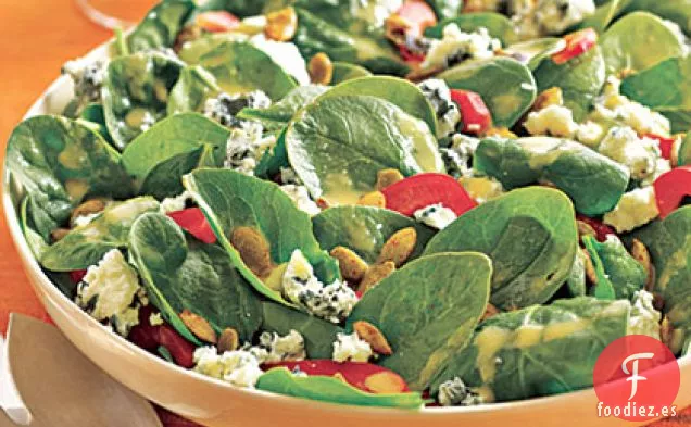 Ensalada de Espinacas con Vinagreta de Naranja Sanguina