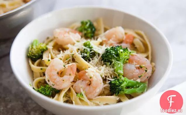 Pasta Rápida de Camarones con Ajo