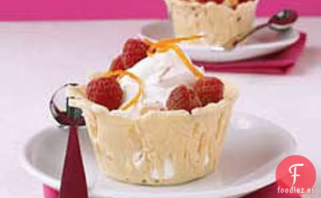 Tazas de Encaje de Chocolate Blanco