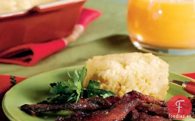 Cazuela de Sémola de Queso Cheddar