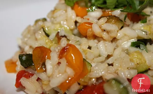 Risotto de Tomate Cherry Asado y Calabacín