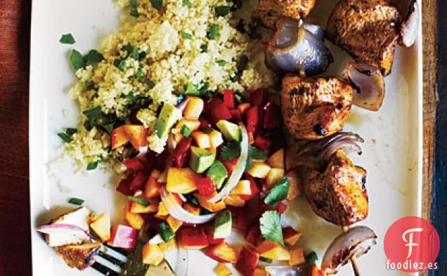 Kebabs de Pollo y Salsa de Nectarina