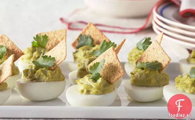 Huevos Rellenos de Guacamole Cremosos