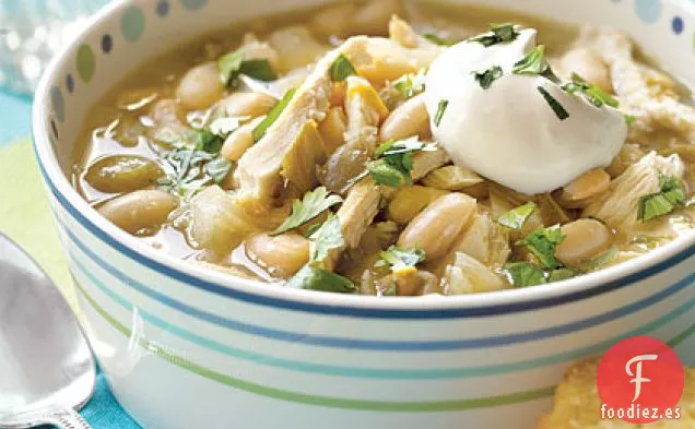 Chile de Frijoles Blancos y Pollo