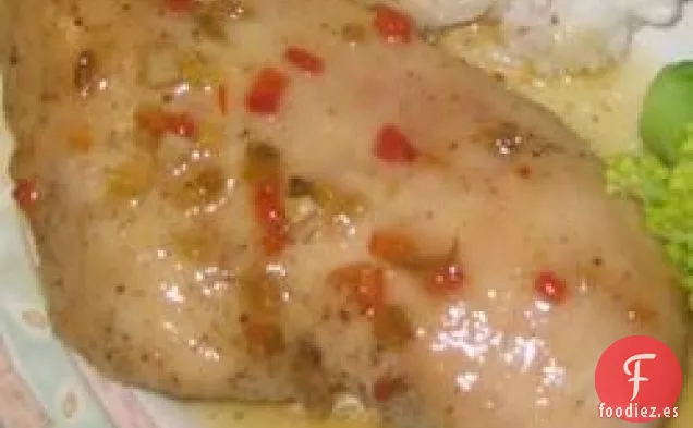 Pollo Glaseado con Jalea de Pimienta