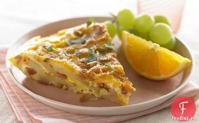 Tortilla de Patata y Tocino con Queso