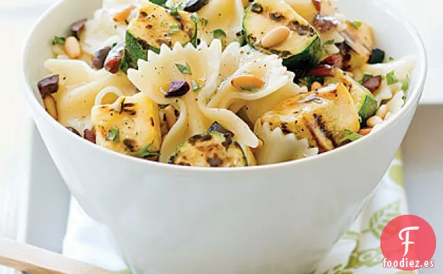 Ensalada de Pasta de Calabacín y Calabaza Amarilla a la Parrilla