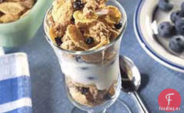 Parfait Crujiente de Arándanos