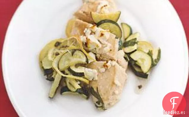 Pollo Feta Con Calabacín
