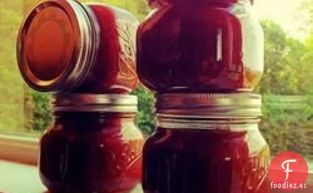 Mermelada Fácil de Ruibarbo de Manzana