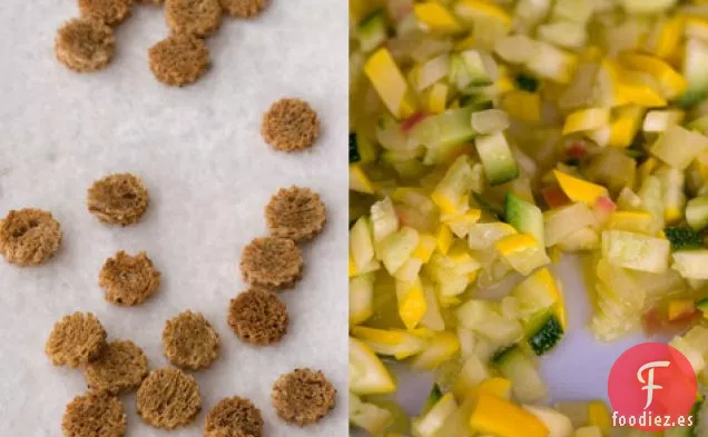 Receta de Crostini de Calabacín de Manzana