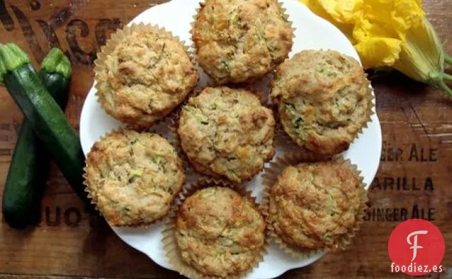 Muffins de Queso Cheddar de Calabacín