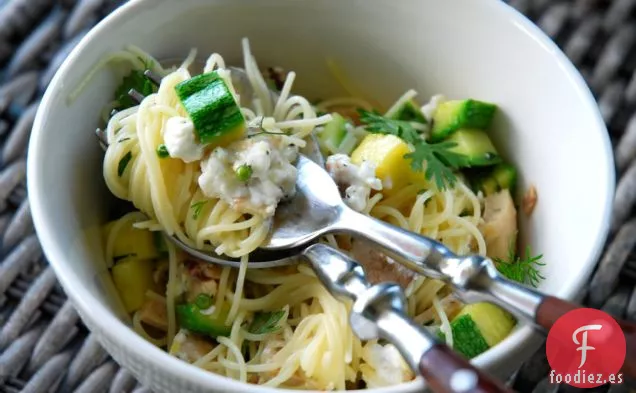 Pasta De Calabacín Y Cilantro Verde