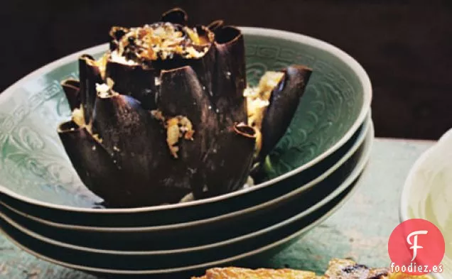 Alcachofas Rellenas Con Alcaparras Y Queso De Oveja
