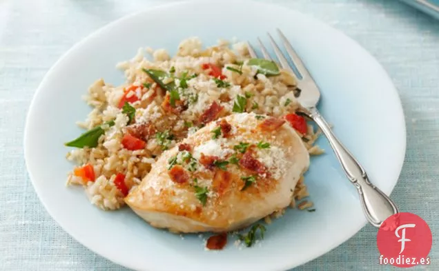 Pollo Sofocado con Arroz Integral