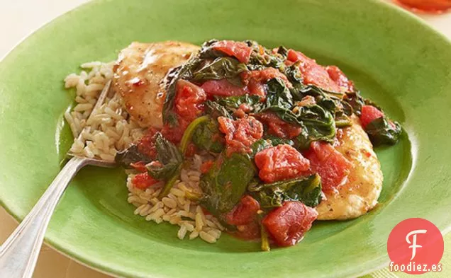 Sartén Rápida de Pollo y Espinacas