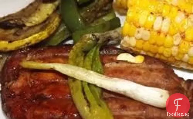 Chuletas de Cerdo de Caoba
