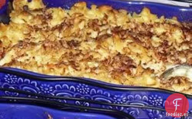 Kugel de Fideos con Compota de Manzana