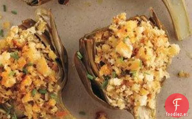 Alcachofas Rellenas Al Horno Con Pecorino Receta