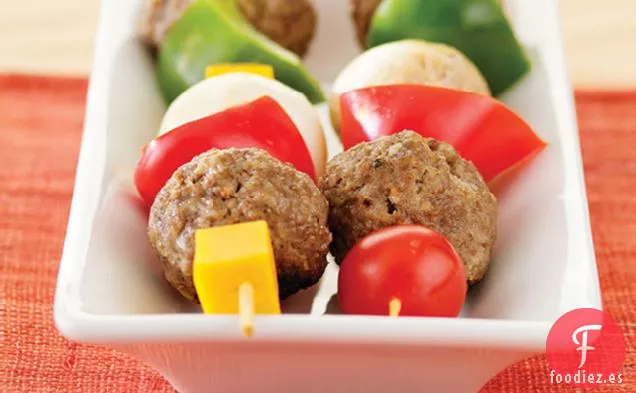Brochetas de Hamburguesa con Queso
