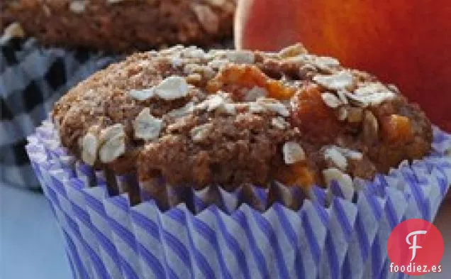 Magdalenas de Avena con Melocotón y Especias
