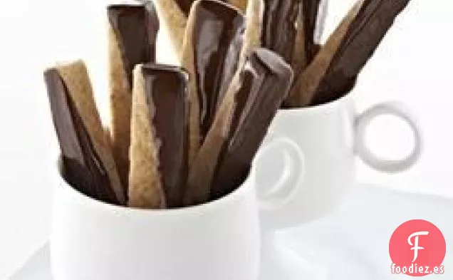 Galletas de Mantequilla de Azúcar Morena Bañadas en Chocolate