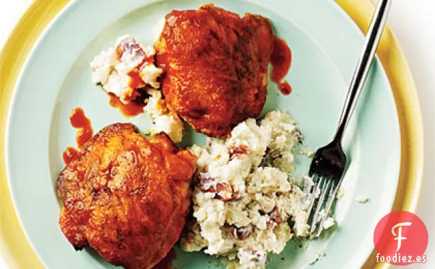 Patatas Trituradas con Suero de Leche y Queso Azul