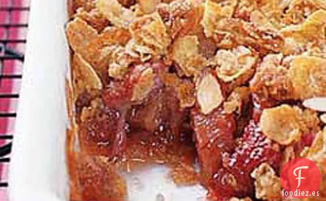 Crujiente de Ruibarbo y Fresa