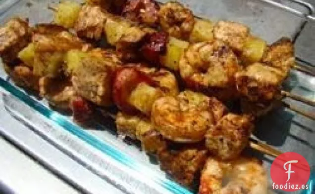 Brochetas de Fresa de Pollo a Fuego Lento