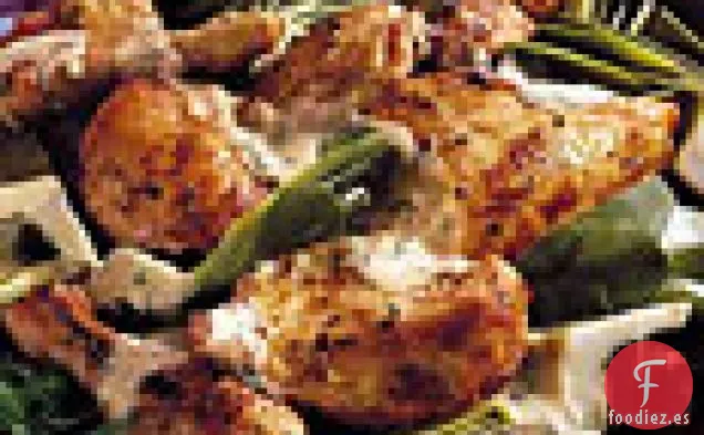 Pollo Al Limón Y Alcachofas Con Salsa De Eneldo