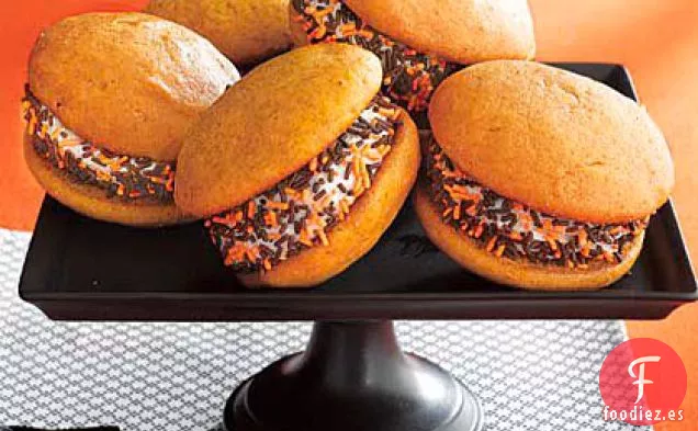 Sándwiches de Helado de Calabaza y Vainilla