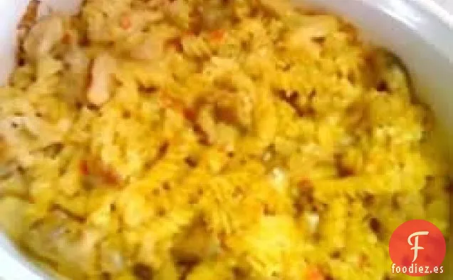 Pasta de Pollo Vegetal Con Queso Al Horno