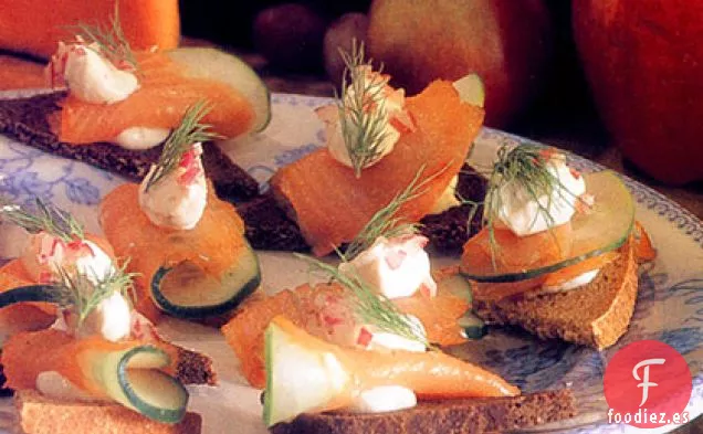 Canapés de Salmón Ahumado