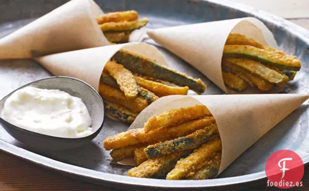 Patatas fritas de calabacín con Alioli de Limón