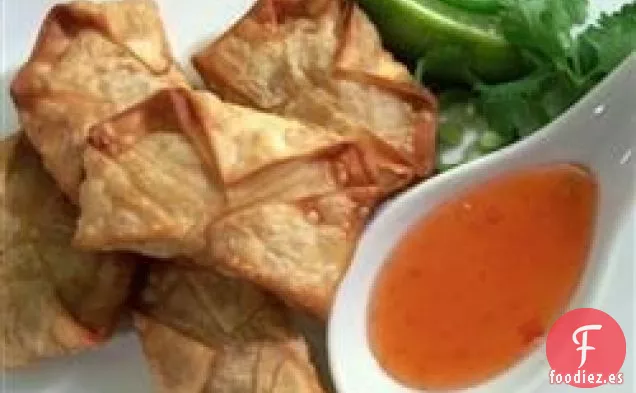 Wontons de Pollo y Cilantro Picantes