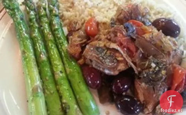 Fricasé de Muslo de Pollo con Champiñones y Romero