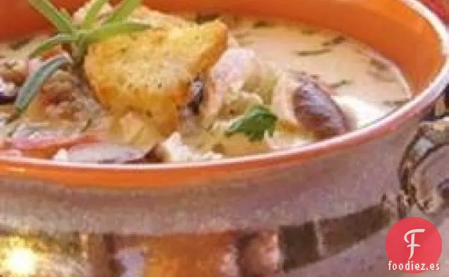 Sopa De Pollo Y Arroz Salvaje