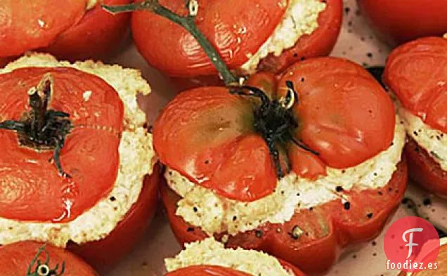 Tomates Asados al Horno Rellenos de Queso de Cabra