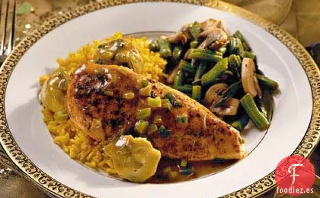 Pollo con Alcachofas
