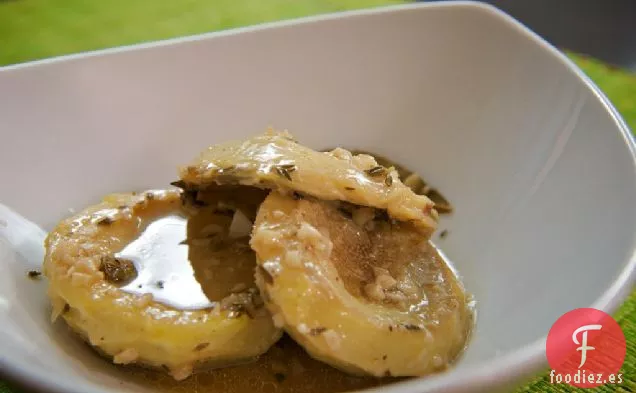 Corazones De Alcachofa Estofados En Limón