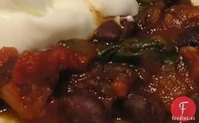 Burrito de Tomate, Espinacas y Frijoles