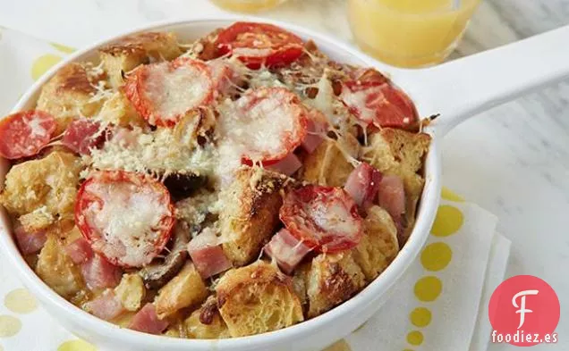 Cazuela de Desayuno con Jamón y Queso