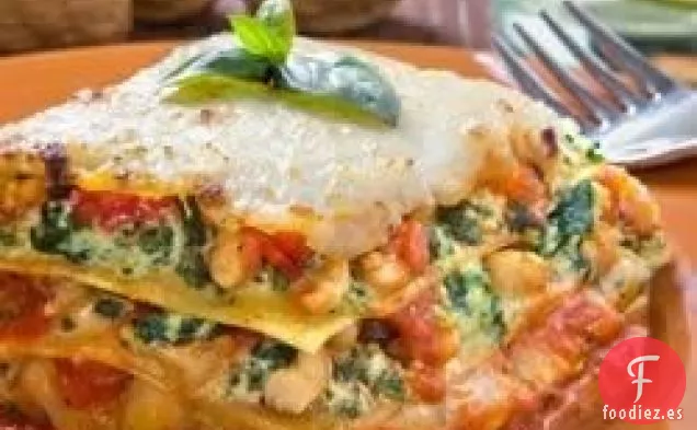 Lasaña de Espinacas con Pesto de Nuez