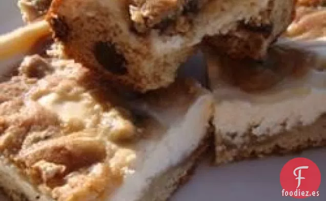 Brownies de Tarta de Queso con Chispas de Chocolate