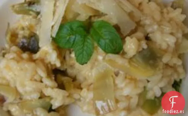Risotto Con Corazones De Alcachofa Y Limón